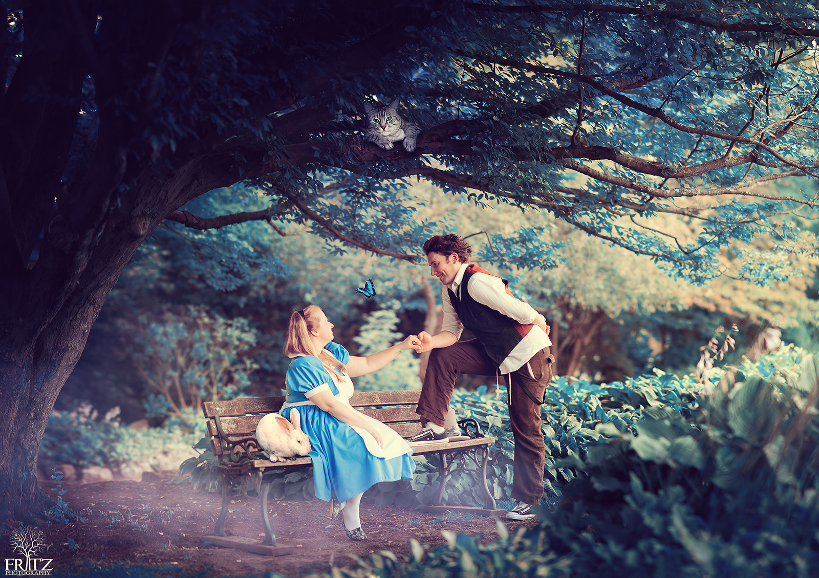 Alice in Wonderland Engagement - Elizabeth Park - Hartford,CT - Fritz Photography - CT Wedding Photographer